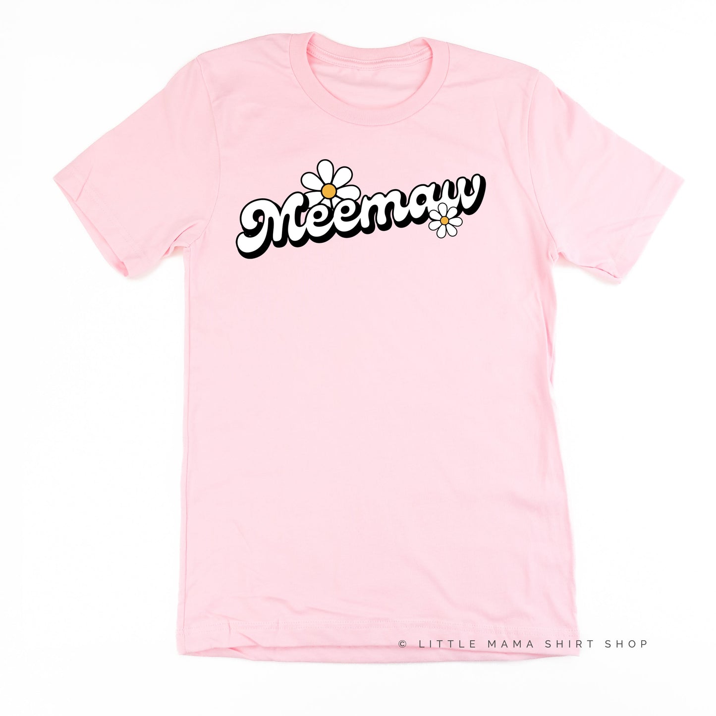 DAISY - MEEMAW (2 e's) - w/ Full Daisy on Back - Unisex Tee