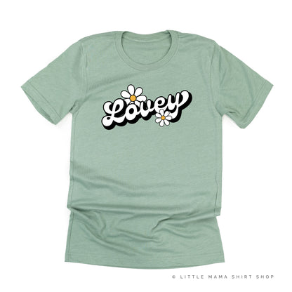 DAISY - LOVEY - w/ Full Daisy on Back - Unisex Tee