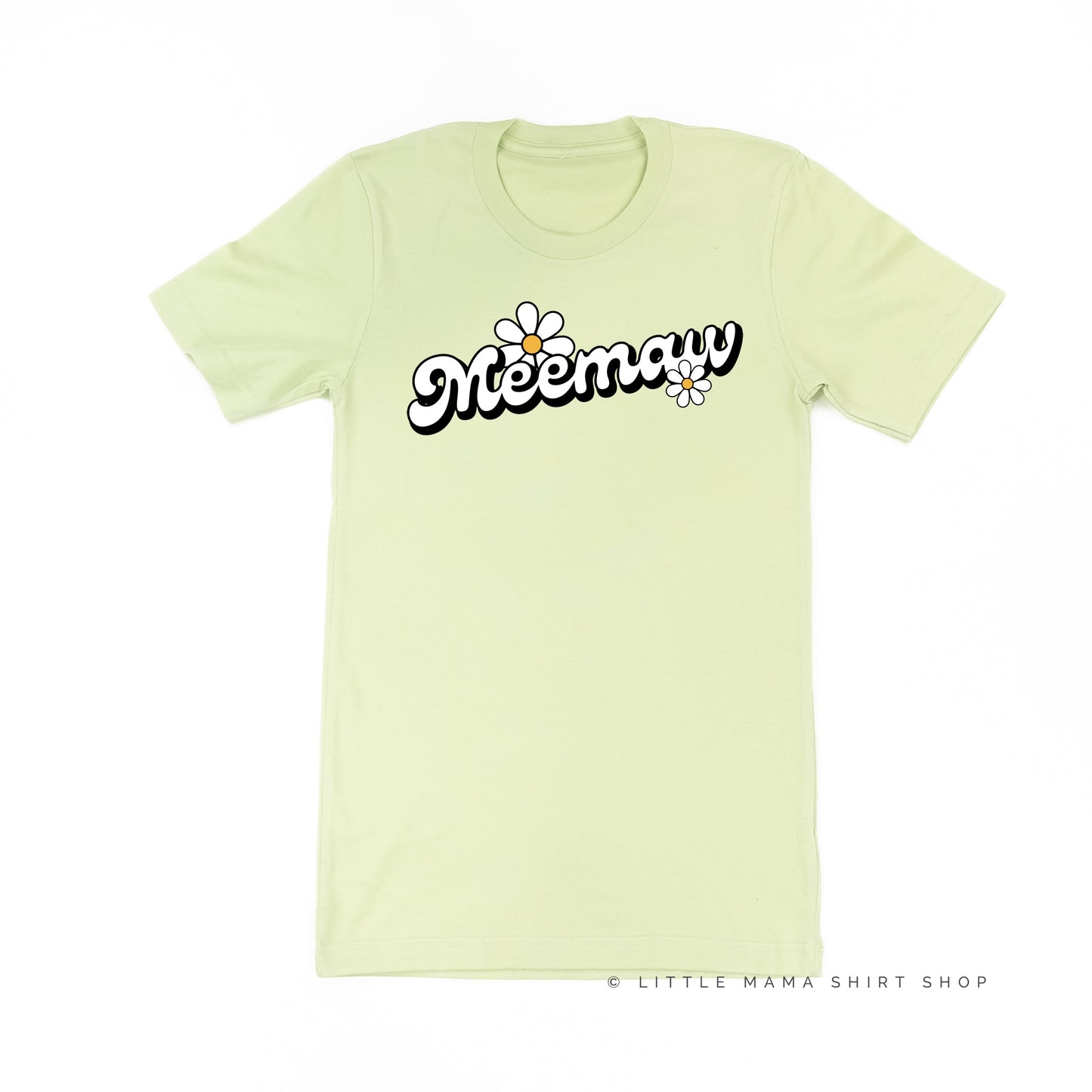 DAISY - MEEMAW (2 e's) - w/ Full Daisy on Back - Unisex Tee