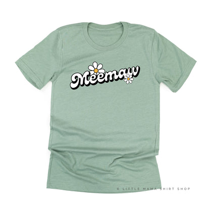 DAISY - MEEMAW (2 e's) - w/ Full Daisy on Back - Unisex Tee