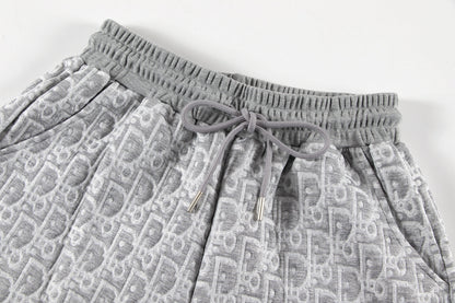 Jacquard knit shorts