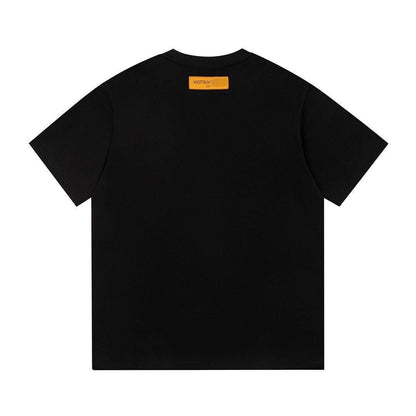 Raw Edge Brush Graphic T-Shirt