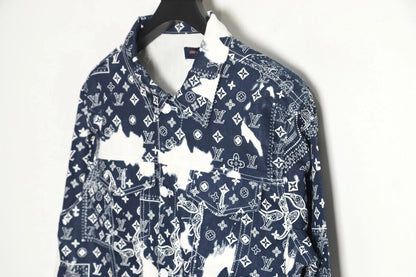 all-over logo jacket