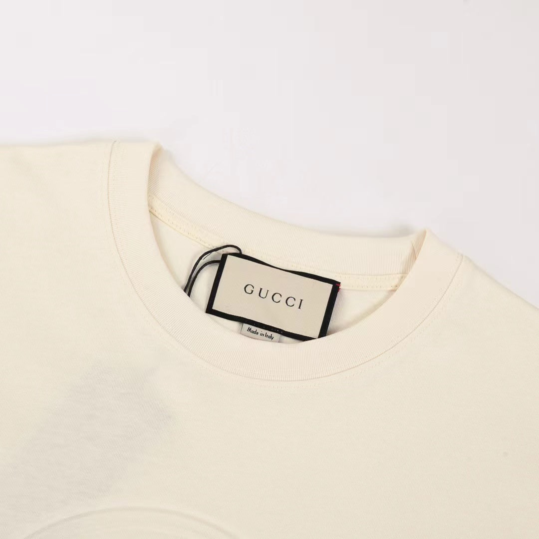 AS-Chest logo embossed T-shirt