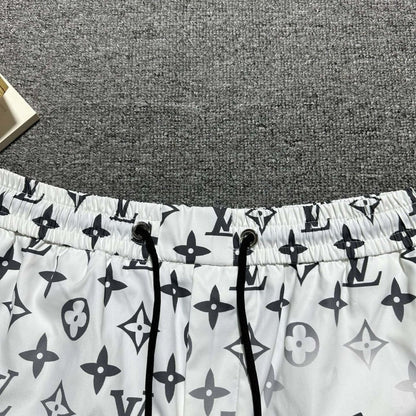 Logo printing all over three-dimensional printing five-point casual beach shorts