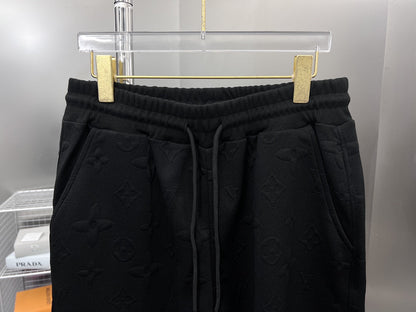 terry jacquard logo shorts