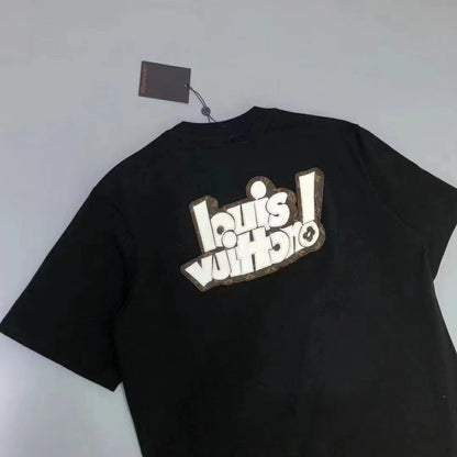 Leather logo T-shirt