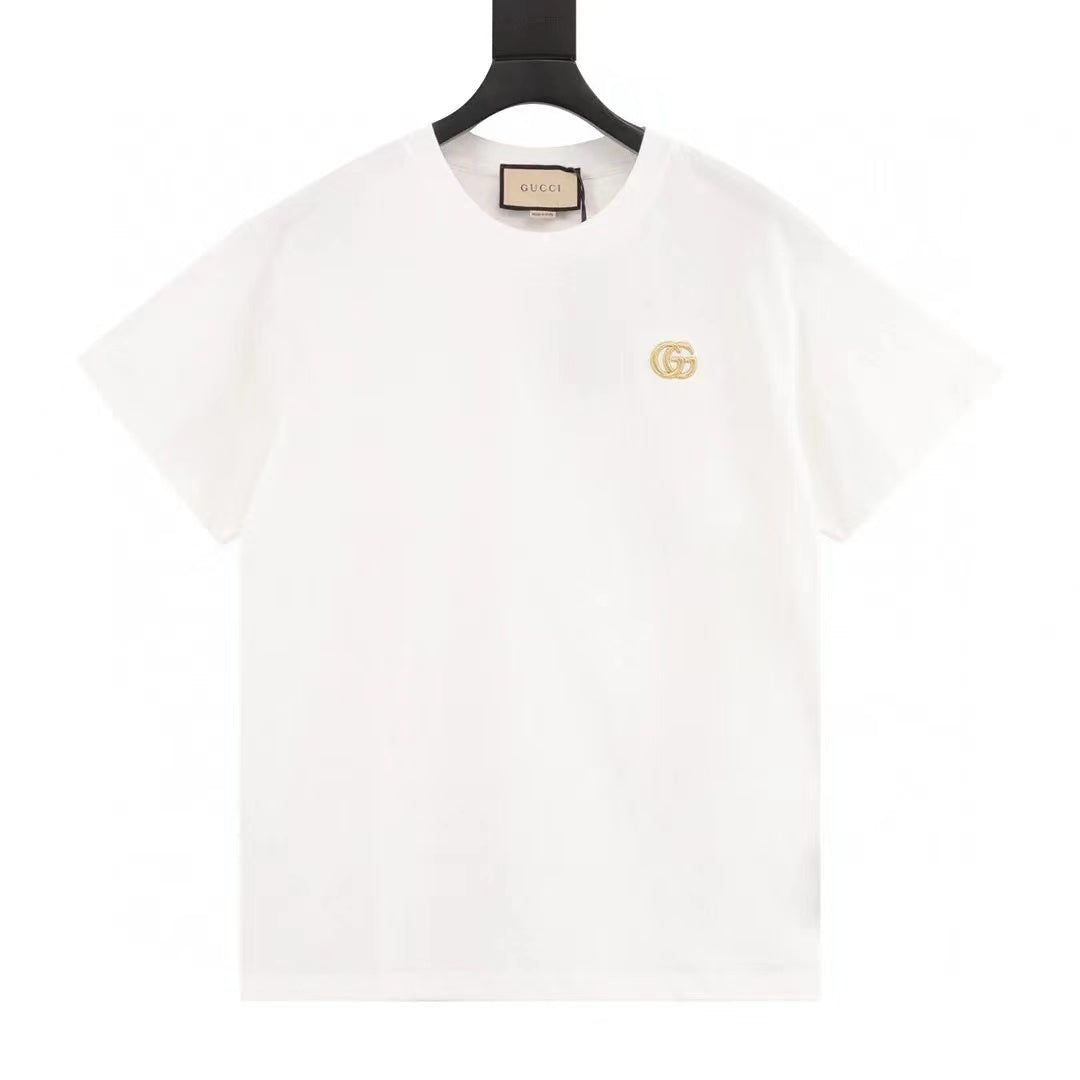 Double G embroidered chest T-shirt