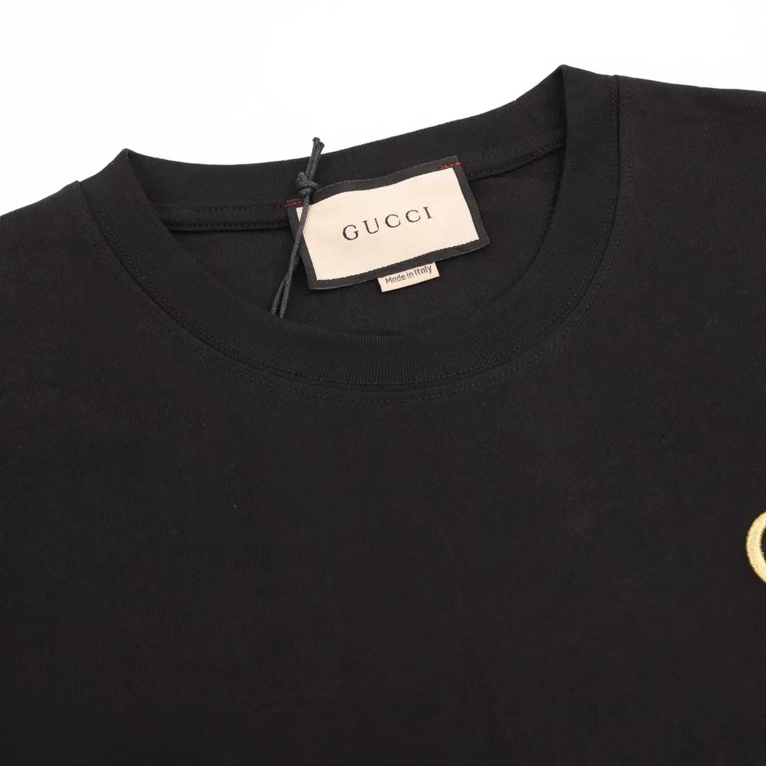 Double G embroidered chest T-shirt