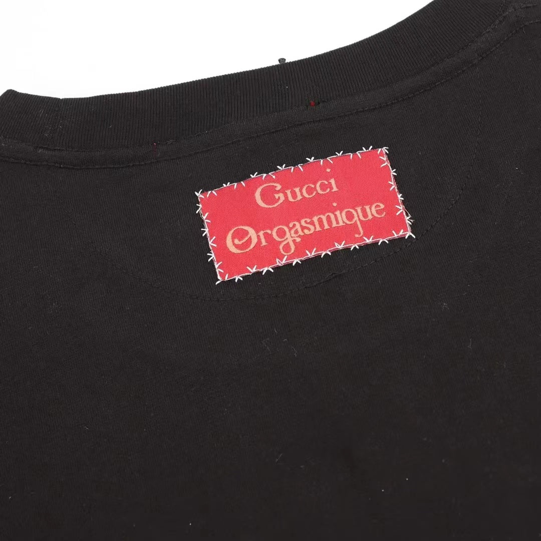 Double G embroidered chest T-shirt