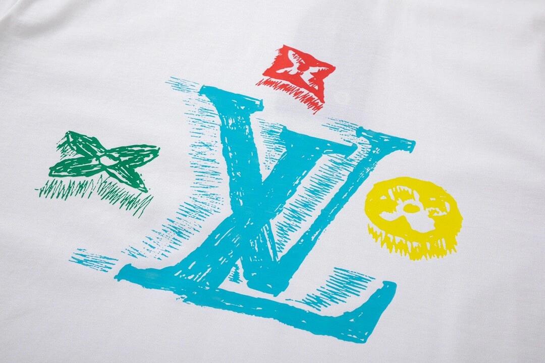 Colorful logo printed short sleeves