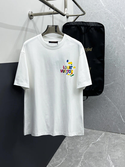 Colorful front and back letter print T-shirt