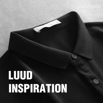 LUUD-Spliced striped contrasting POLO shirt