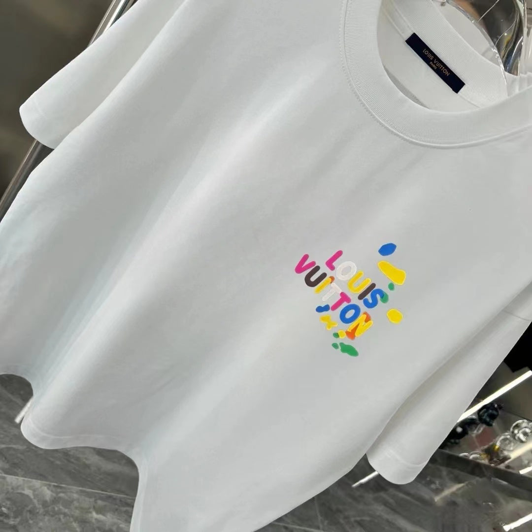 24ss Colorful logo cotton T-shirt