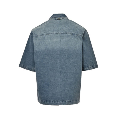 24 jacquard denim shirt