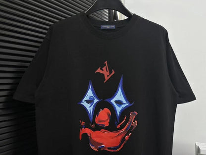 Chest clown graphic T-shirt