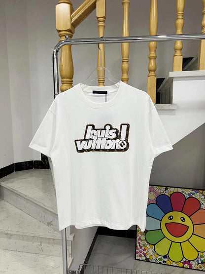 L family big letter T-shirt