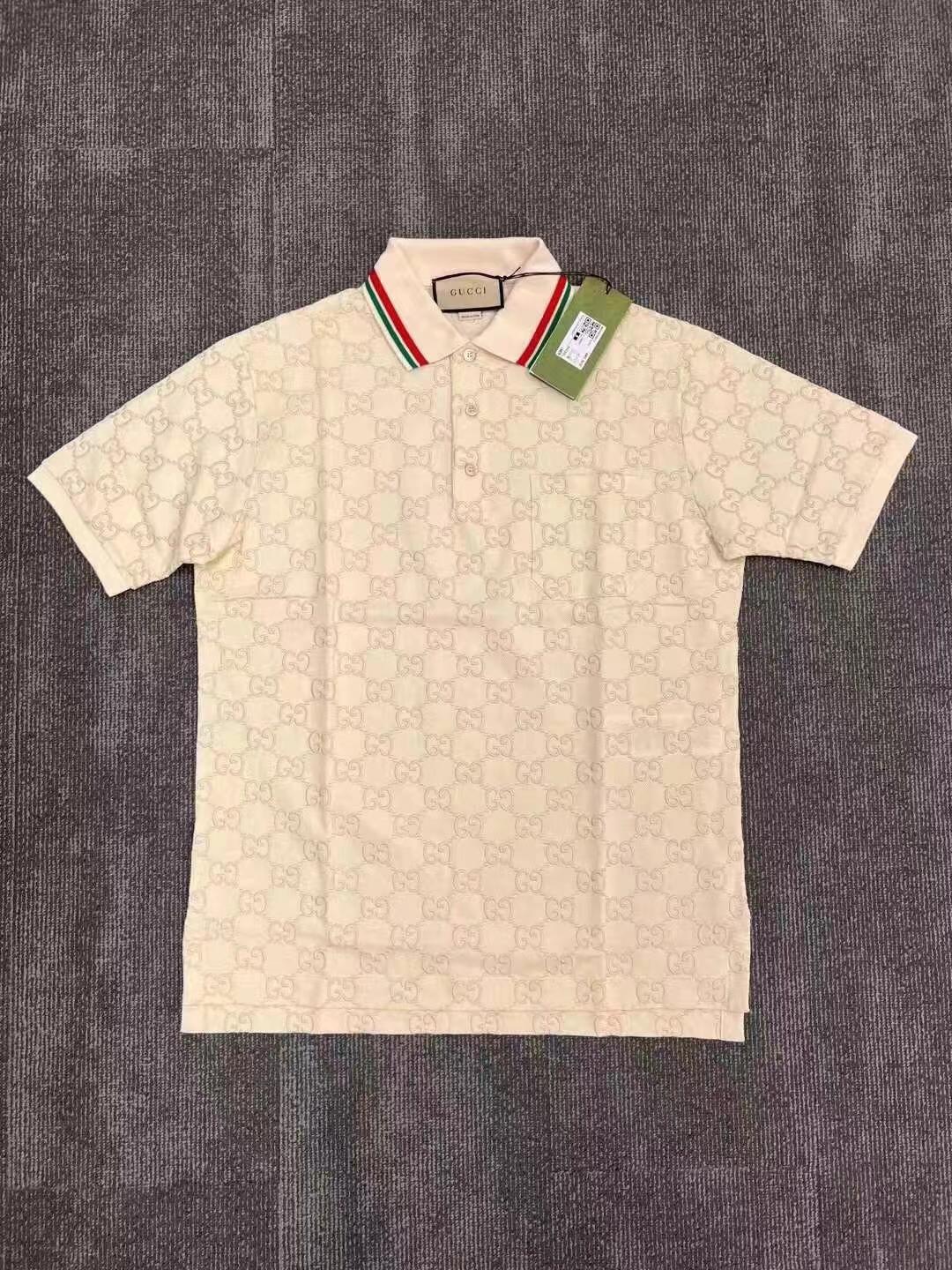 ALLOVER PRINT COTTON POLO SHIRT