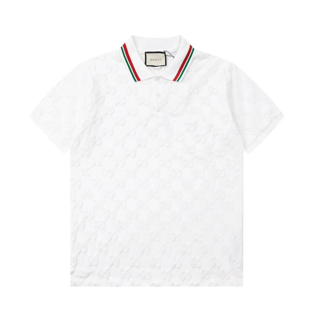 ALLOVER PRINT COTTON POLO SHIRT