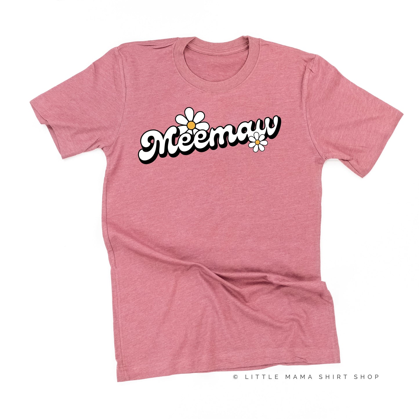 DAISY - MEEMAW (2 e's) - w/ Full Daisy on Back - Unisex Tee