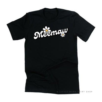 DAISY - MEEMAW (2 e's) - w/ Full Daisy on Back - Unisex Tee