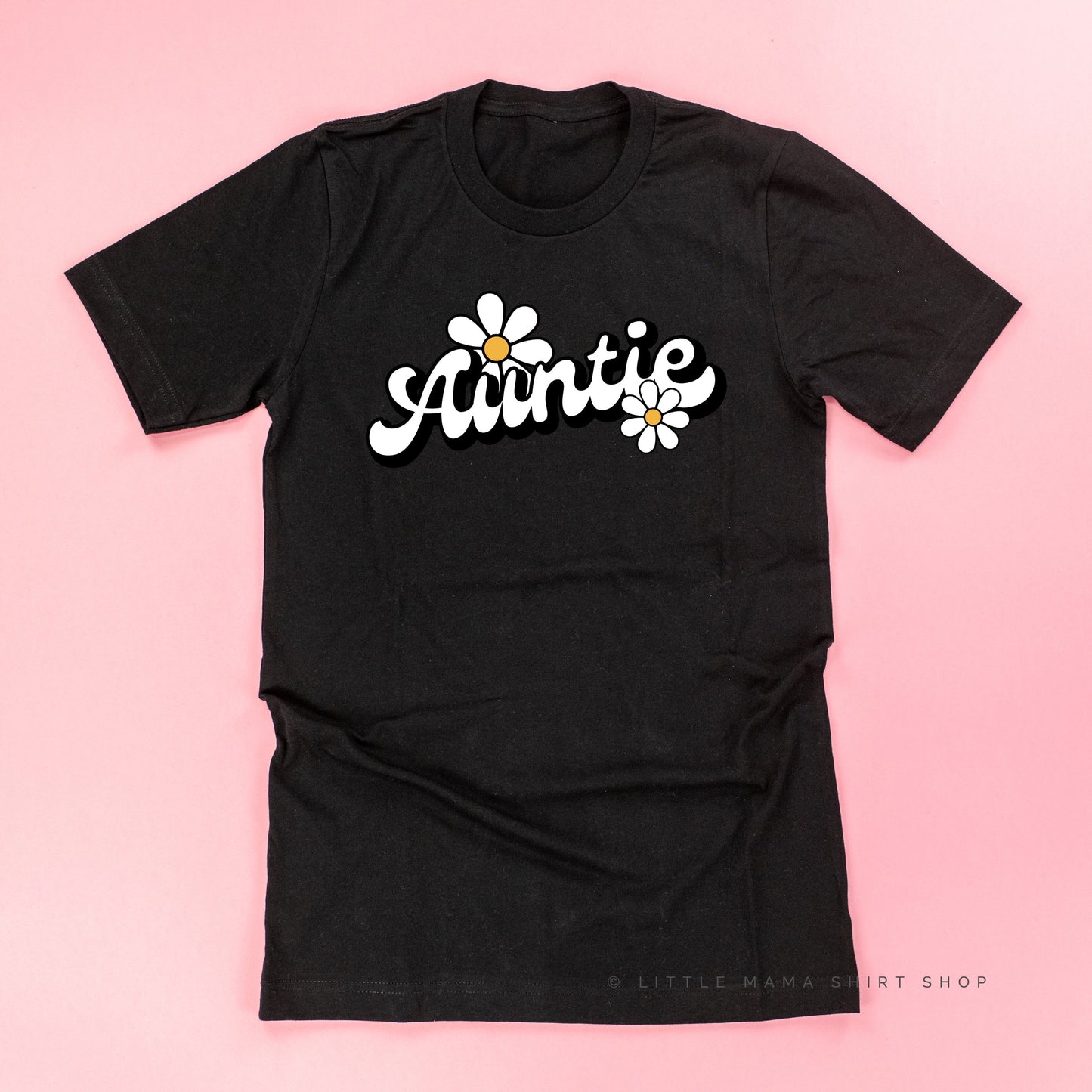 DAISY - AUNTIE - w/ Full Daisy on Back - Unisex Tee