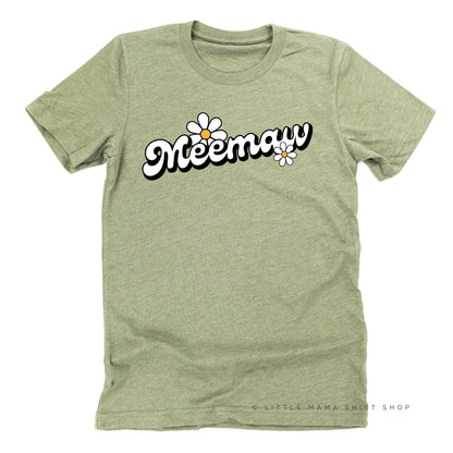 DAISY - MEEMAW (2 e's) - w/ Full Daisy on Back - Unisex Tee