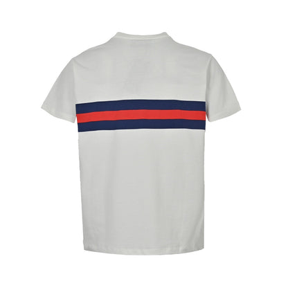 interlocking striped short sleeves