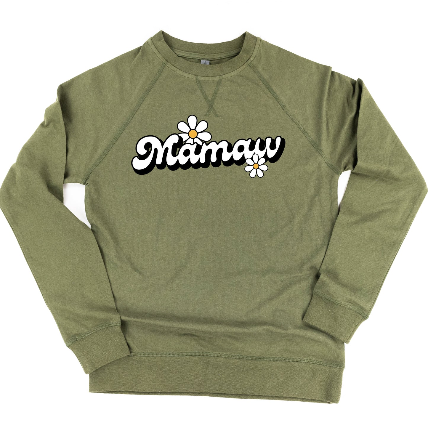 DAISY - MAMAW - w/ Full Daisy on Back - Lightweight Pullover Sweater