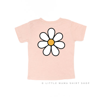 DAISY - BIRTHDAY GIRL - w/ Full Daisy on Back - Short Sleeve Child Shirt