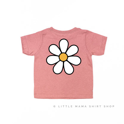 DAISY - BIRTHDAY GIRL - w/ Full Daisy on Back - Short Sleeve Child Shirt