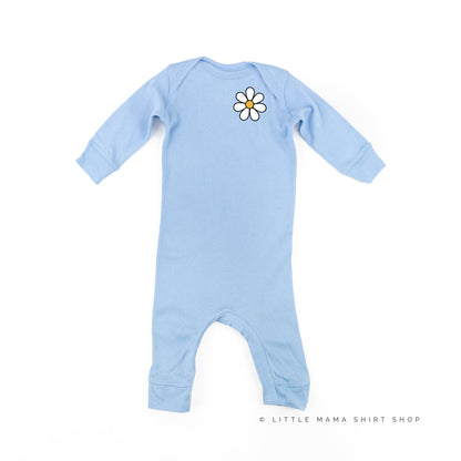 Pocket Daisy on Front w/ Have a Great Daysy on Back - One Piece Baby Sleeper