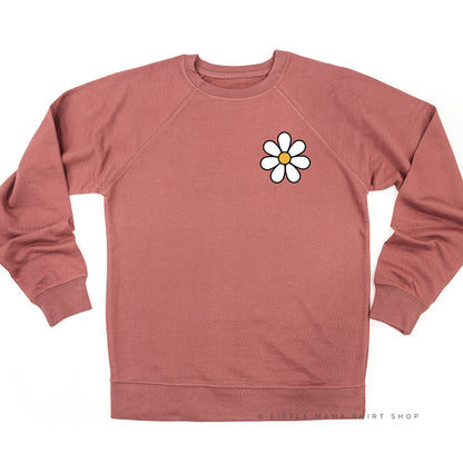 Pocket Daisy on Front w/ Have a Great Daysy on Back - Lightweight Pullover Sweater