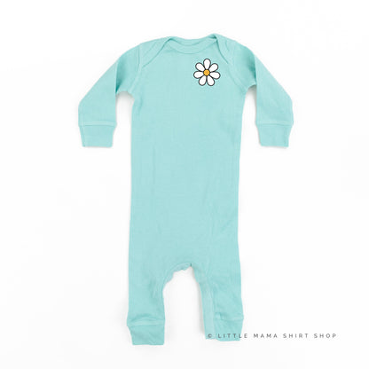 Pocket Daisy on Front w/ Have a Great Daysy on Back - One Piece Baby Sleeper