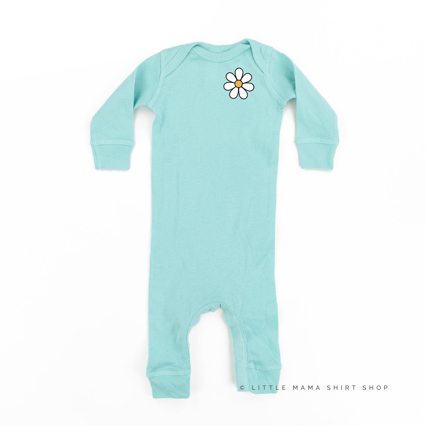 Pocket Daisy on Front w/ Have a Great Daysy on Back - One Piece Baby Sleeper