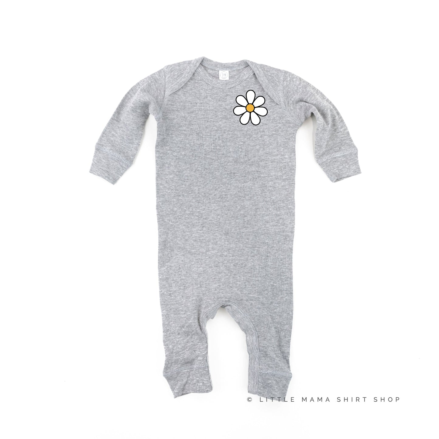 Pocket Daisy on Front w/ Have a Great Daysy on Back - One Piece Baby Sleeper