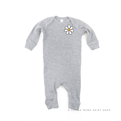 Pocket Daisy on Front w/ Have a Great Daysy on Back - One Piece Baby Sleeper