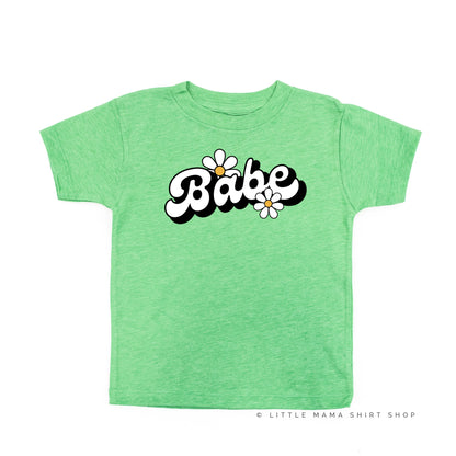 DAISY - BABE - w/ Full Daisy on Back - Short Sleeve Child Shirt