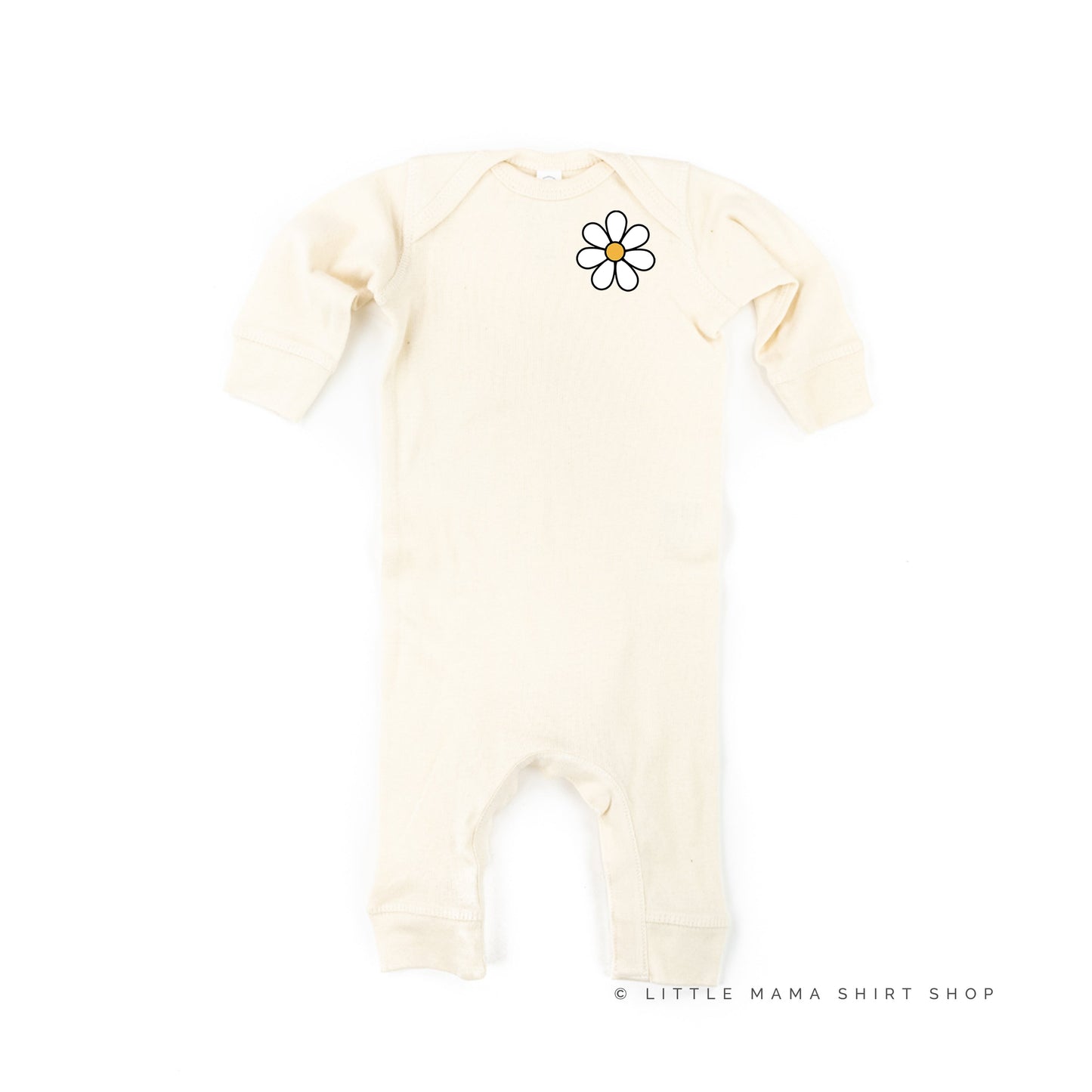 Pocket Daisy on Front w/ Have a Great Daysy on Back - One Piece Baby Sleeper