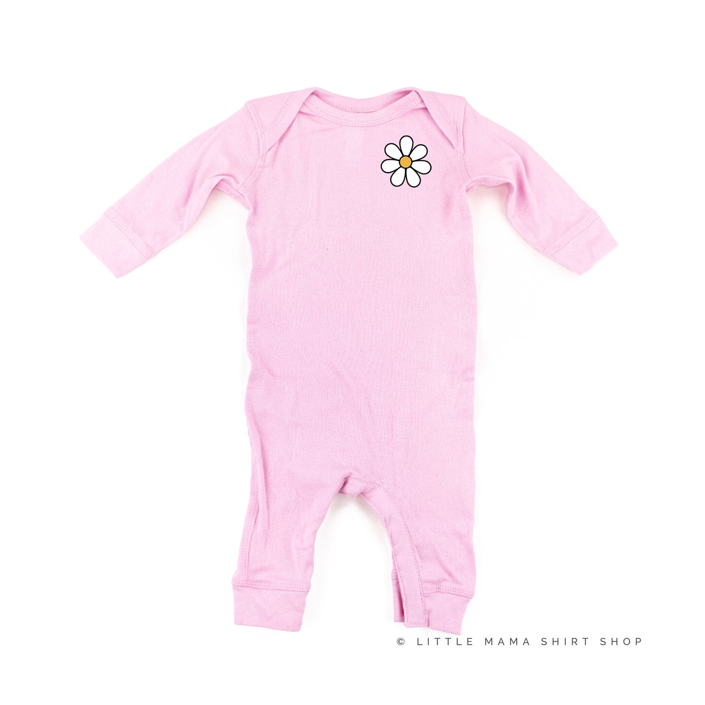 Pocket Daisy on Front w/ Have a Great Daysy on Back - One Piece Baby Sleeper