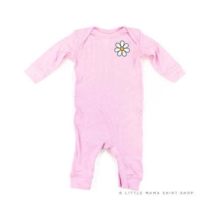 Pocket Daisy on Front w/ Have a Great Daysy on Back - One Piece Baby Sleeper