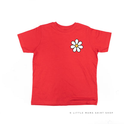 Pocket Daisy on Front w/ Have a Great Daysy on Back - Short Sleeve Child Shirt