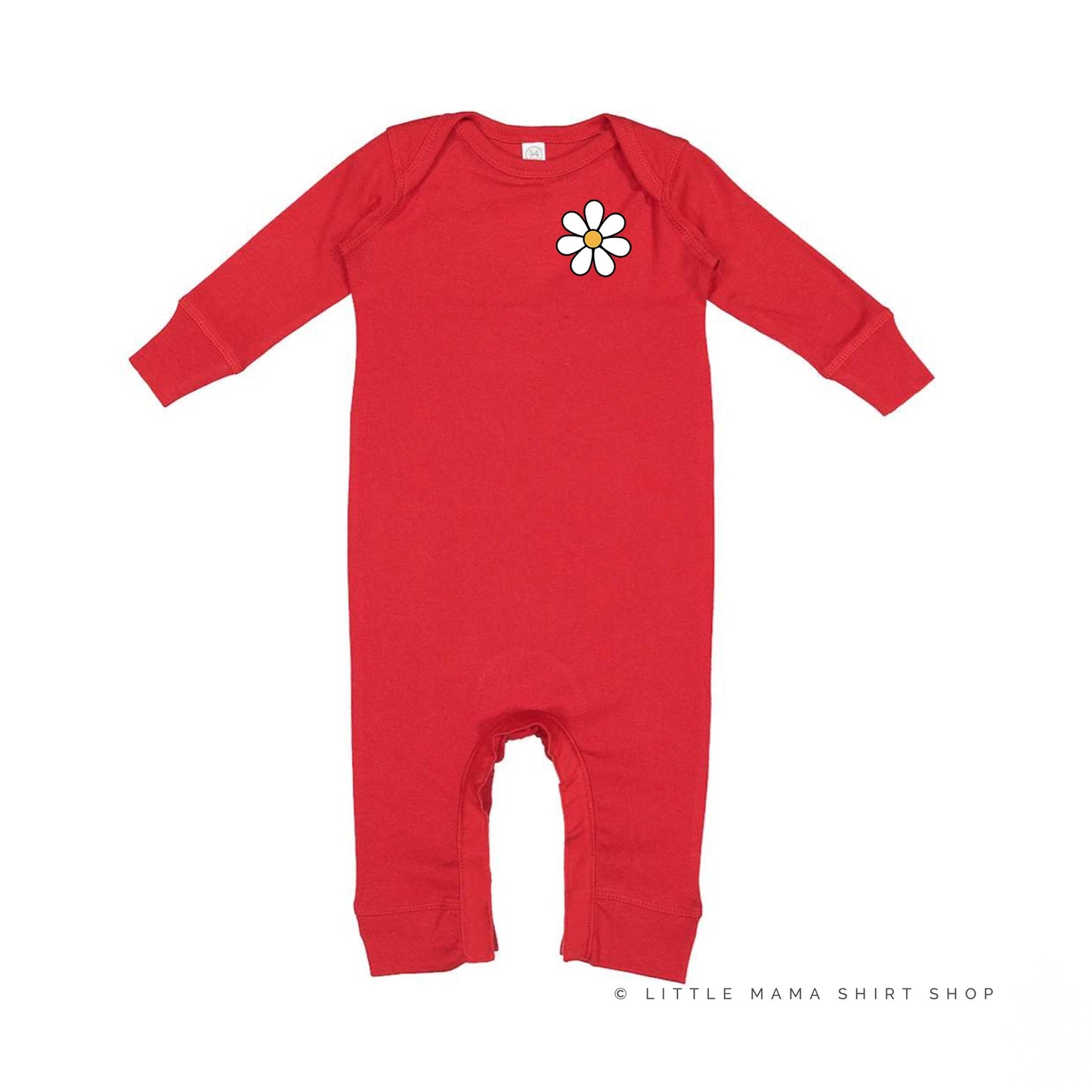 Pocket Daisy on Front w/ Have a Great Daysy on Back - One Piece Baby Sleeper