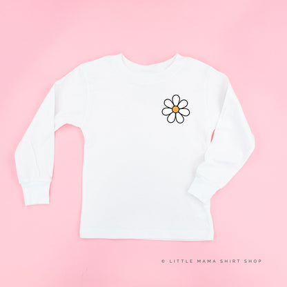 Pocket Daisy on Front w/ Have a Great Daysy on Back - Long Sleeve Child Shirt