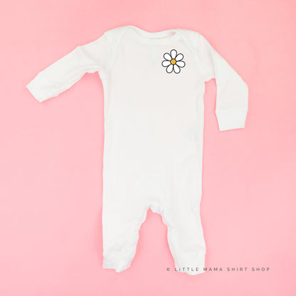 Pocket Daisy on Front w/ Have a Great Daysy on Back - One Piece Baby Sleeper