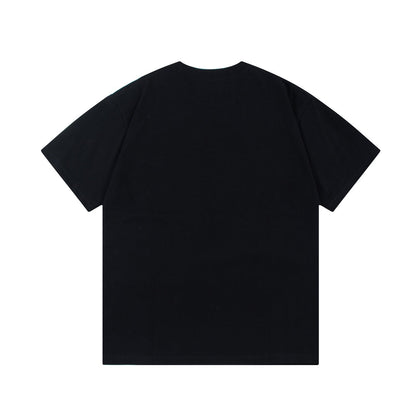 Gradient Ghost Overlay Print T Shirt