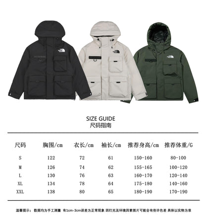 Workwear hooded goose down waterproof down jacket