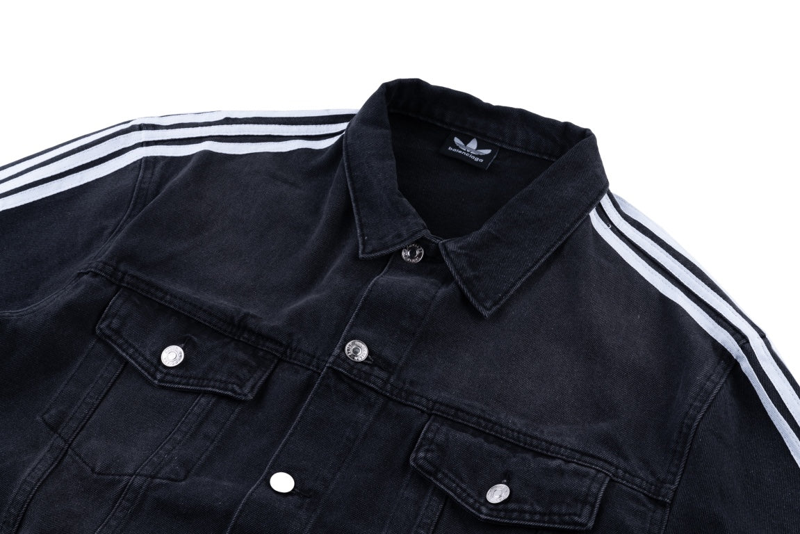 Three stripe denim jacket