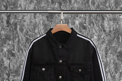 Three stripe denim jacket