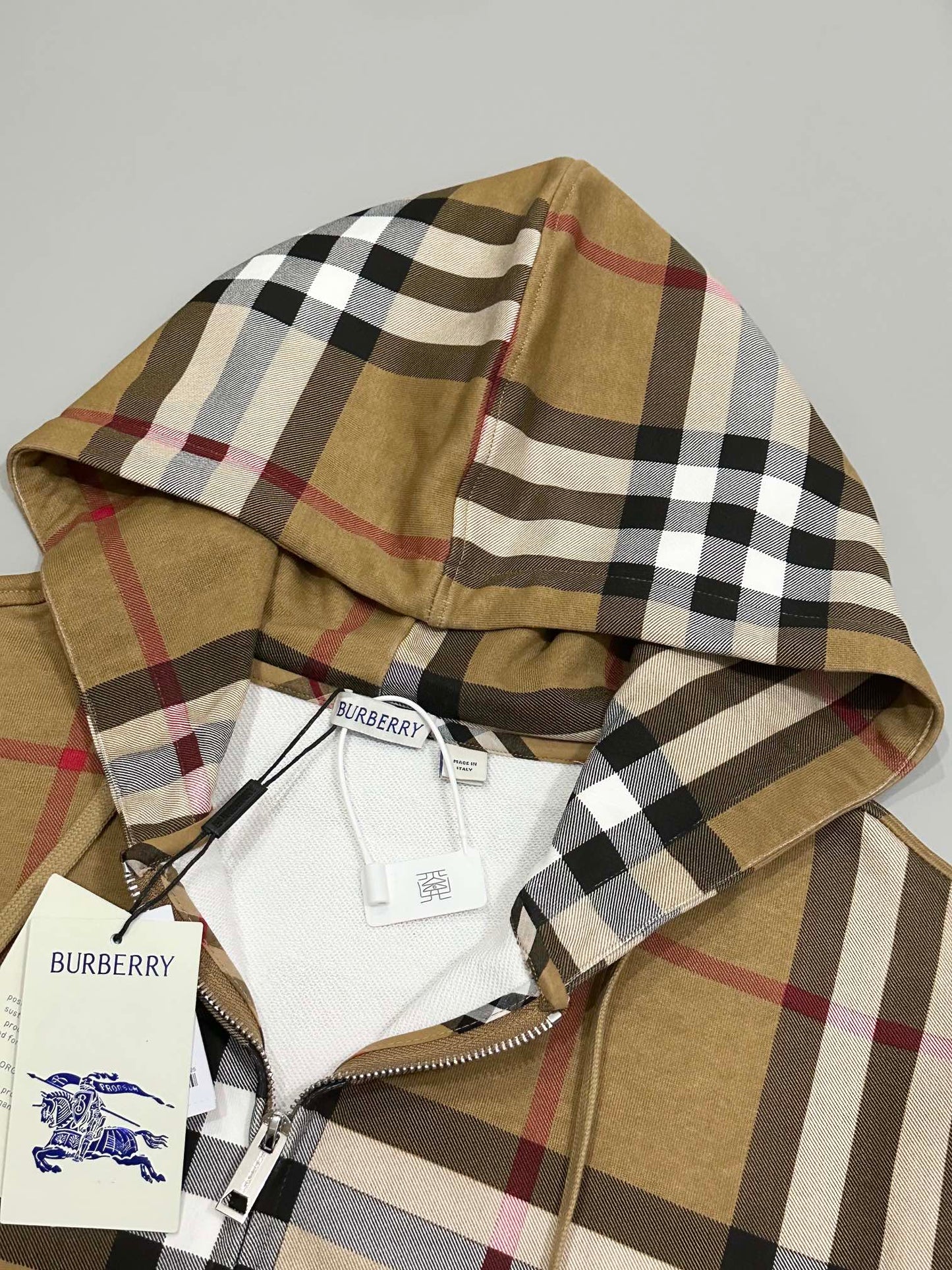 Plaid Couple Zip-Up Hooded Jacket